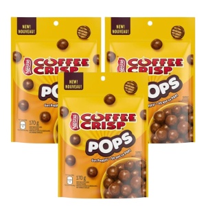 COFFEE CRISP POPS Chocolaty Snacks Pouch 170g/6oz (Pack of 3) Shipped from Canada